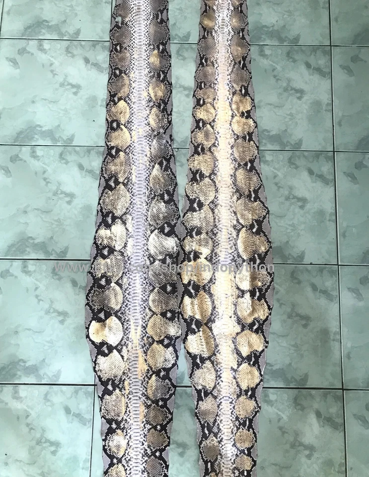 Genuine Python Leather, Natural Python leather, Hide Snake Skin, Gold SnakeSkin - Image 3 of 4