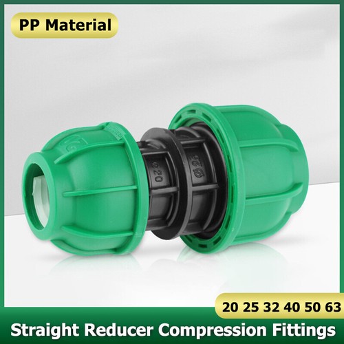 MDPE Compression Fittings Straight Reducer Water Pipe Connector Adapter 20-63mm - Picture 3 of 23