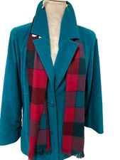 Juli de Roma Women's Coat with Scarf, SZ 6, Button Front,  Made In USA, Vintage