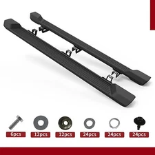 Running Boards for 2018-2025 Jeep Wrangler JL 4 Door 6" ABS Nerf Bars Side Steps