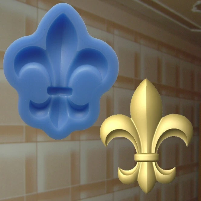 MARKENLOS Casting Mold Stucco French Lily Ornament Silicone Mold Ornament Relief (152)