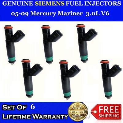 6x 27LB Upgraded OEM Siemens Fuel Injectors For 05-09 Mercury Mariner  #4L8E-A4A