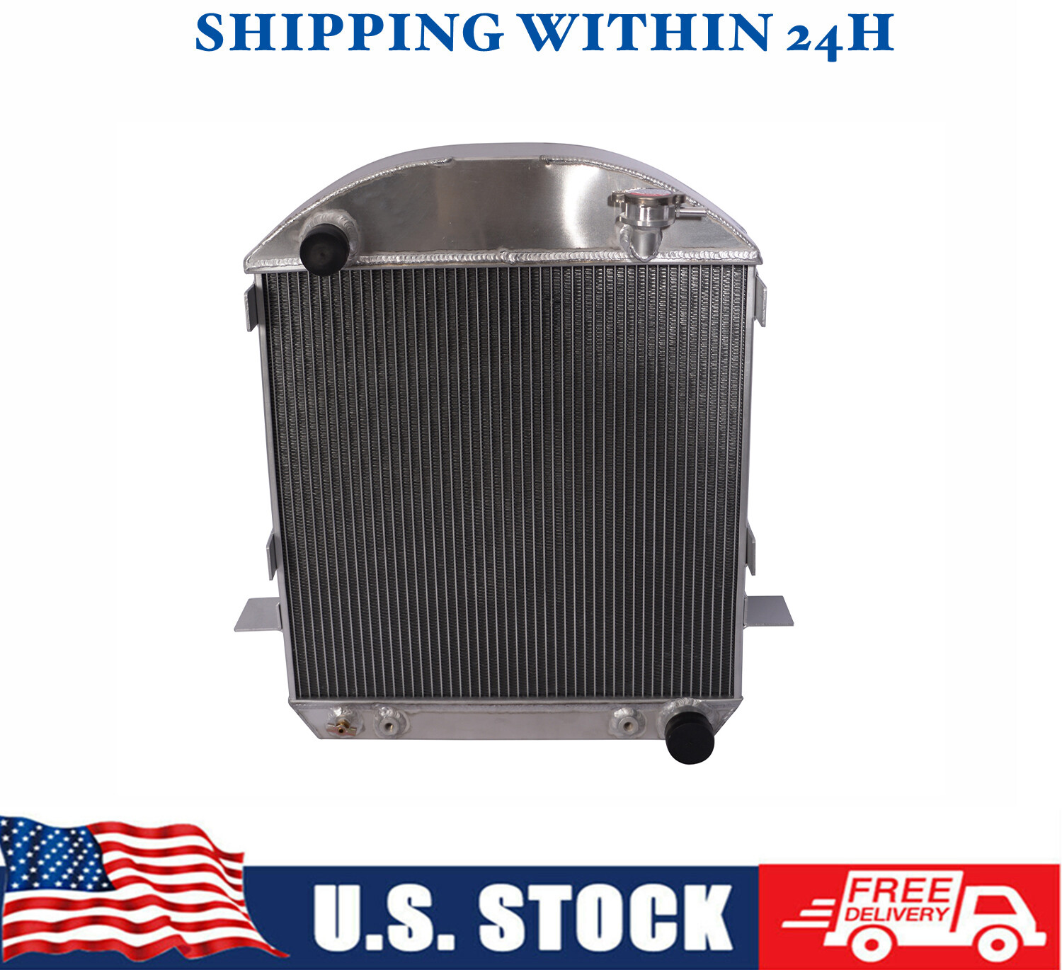 3ROWS Aluminum Radiator For 1924 1925 1926 1927 Ford Model T Bucket ...