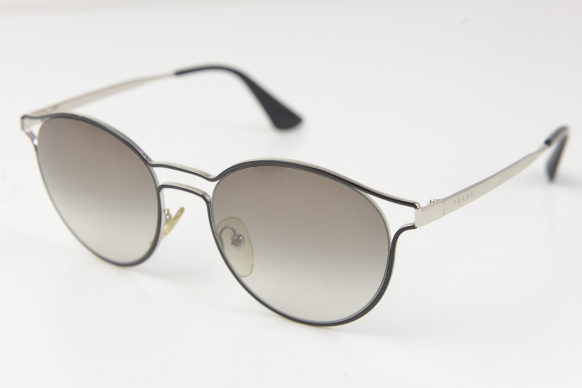 Prada women's sunglasses SPR 62S 53-19 1AB-0A7 140 2N Round Silver