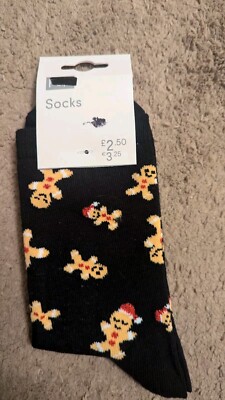 1 X WEIHNACHTEN LEBKUCHEN DAMEN SOCKEN ONE SIZE NEU AB LADEN 