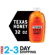 Raw Unfiltered Honey - Nature Nate's 32oz Pure Sweetener for Healthy Living