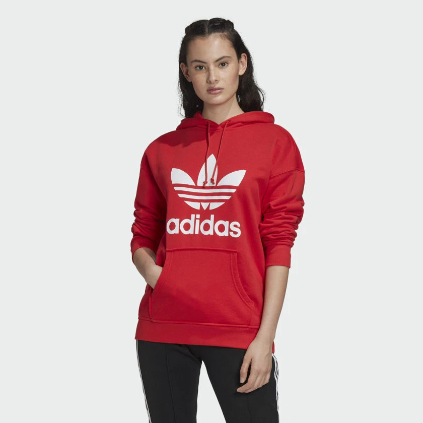 Sudadera con Capucha Adidas Originales Adicolor Trifolio Mujer Talla XL Rojo Exuberante (ENVÍO GRATUITO) Foto 3 de 4