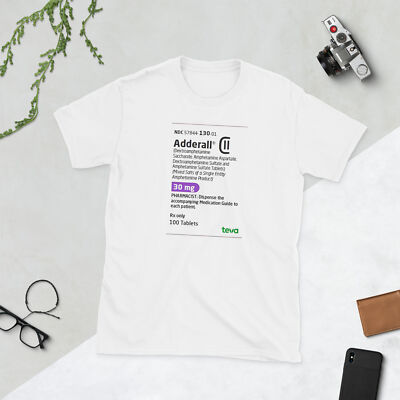 Adderall Drug Label Vintage Advertising Unisex T-Shirt