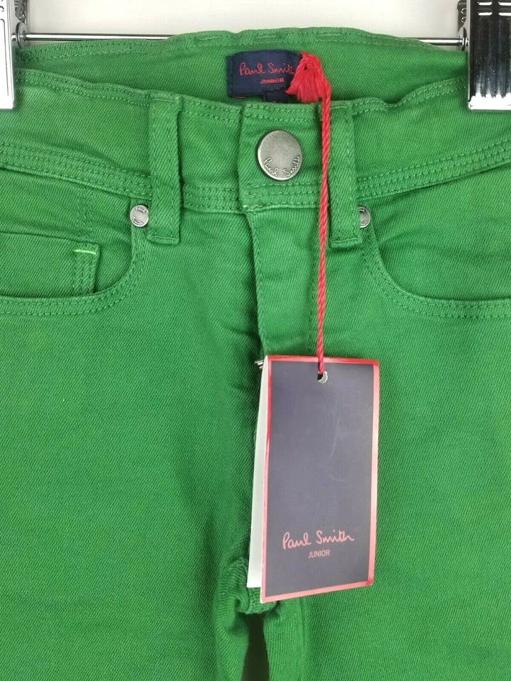 Calça Paul Smith Junior Kids verde folha ajuste dreno tamanho 6 - Imagem 3 de 4