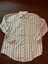 TED BAKER London Multicolor Striped Men's Long Sleeve Dress Shirt 16.5 32/33