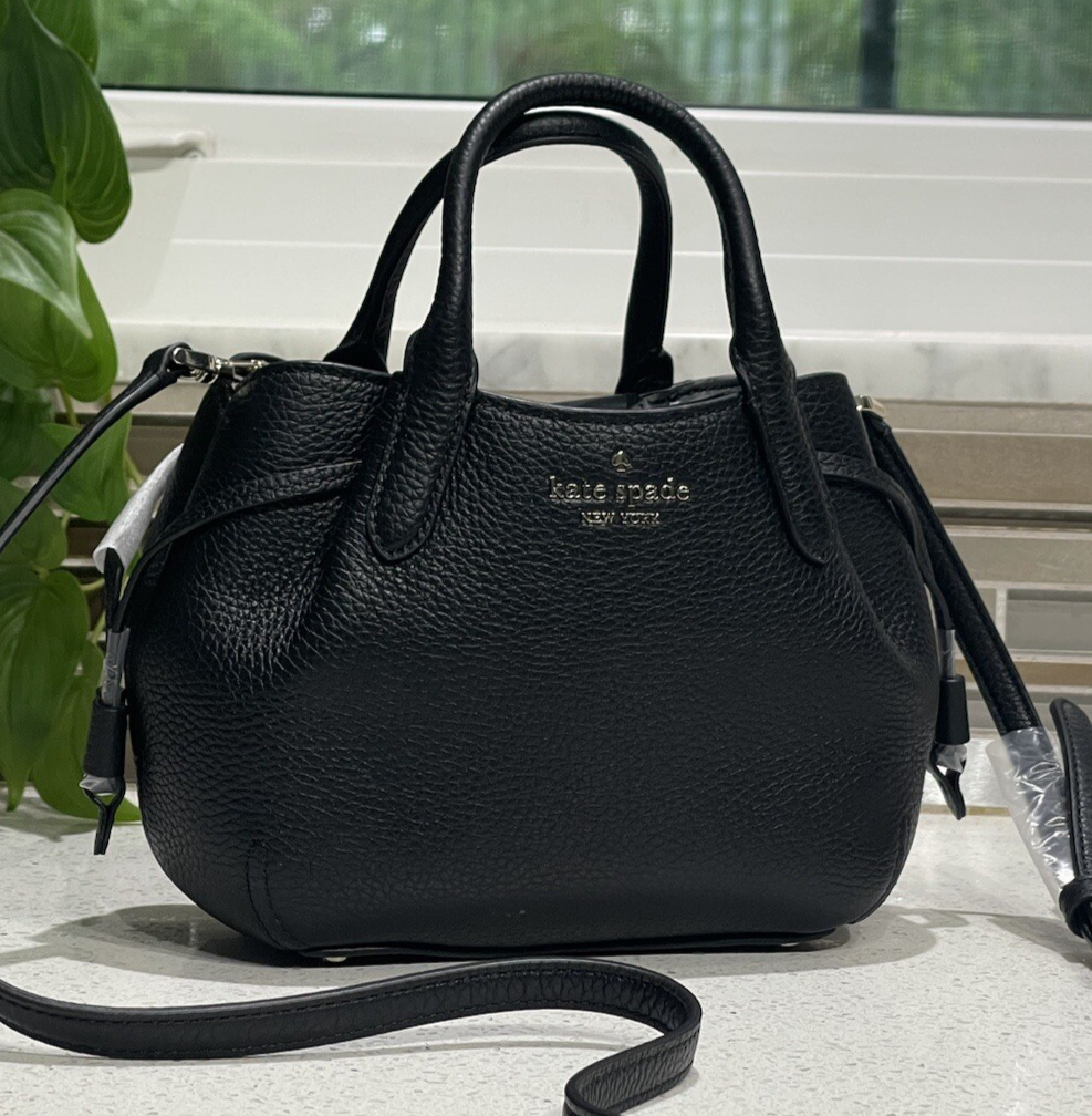 KATE SPADE DUMPLING MINI XS SATCHEL CROSSBODY BAG PURSE TOTE BLACK