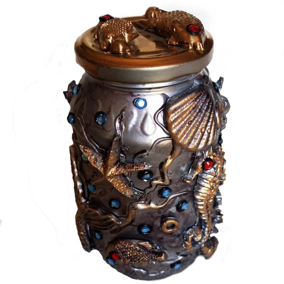 acessórios boneca artista arte carvalho boneco casa aquário peixes paisagem marítima marinha - Imagem 4 de 4