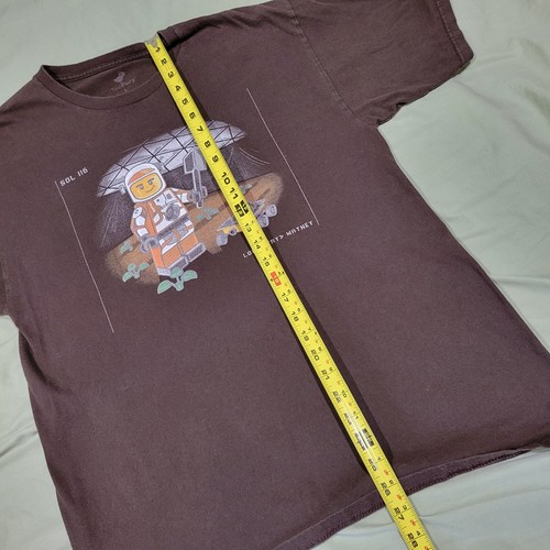 TeeFury The Martain T-Shirt Brick Design Mars Figure Size Large L Cotton USED - Picture 4 of 12