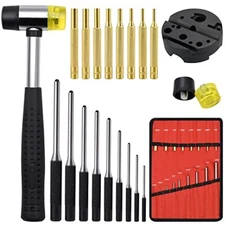 LFSEMINI Roll Pin Punch Set 22pcs Removing Repair Tools Including Universal 