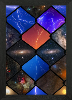 Astro Collage gerahmtes Wandbild Poster Leinwanddruck Bild