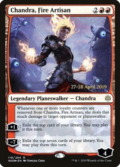 Chandra, Fire Artisan -Foil Light Play MTG Promos: Prerelease Cards