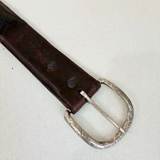 Resistol Western Ranger Concho Belt Men 36 Brown Tooled Leather Western Rodeo