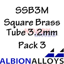 Square Brass Tube ALBION ALLOYS Precision Metal Model Various Sizes SSBM SBM