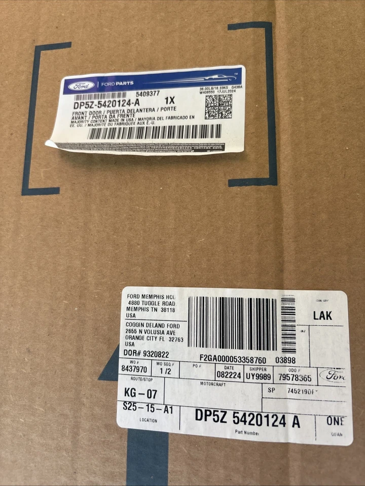 Lincoln MKZ 2013-2020 montaje puerta delantera derecha nuevo OEM DP5Z-5420124-A Foto 3 de 3