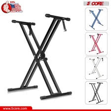 5 Core Keyboard Stand Dual X Shape Adjustable Foldable Key Board Pianos Stands