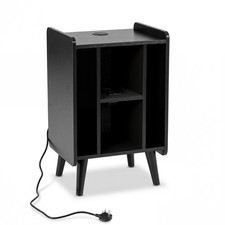 Record Player Stand Vinyl Record Storage Turntable Stand Black