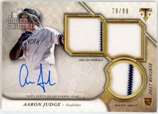 Aaron Judge 2017 Topps Triple Threads Rookie Jersey Autograph Card #RPA-AJ 79/99