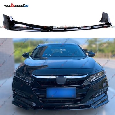 For 2018-2020 Honda Accord ACR Gloss Black Pearl Front Bumper Lip Splitter Kits
