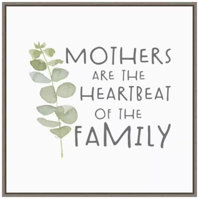 22 In. Mother'S Inspiration I Heartbeat Mother'S Day Holiday Framed Canvas Wall