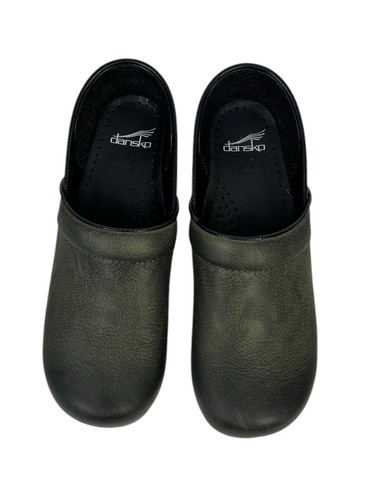 Dansko Womens US 9.5 10 EU 40 Green Oiled Leather Clog Casual Distressed - Picture 6 of 8
