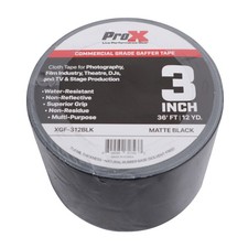 24 Rolls Matte Black Commercial Grade Gaffer Tape Non-Residue 3" X 12 Yards