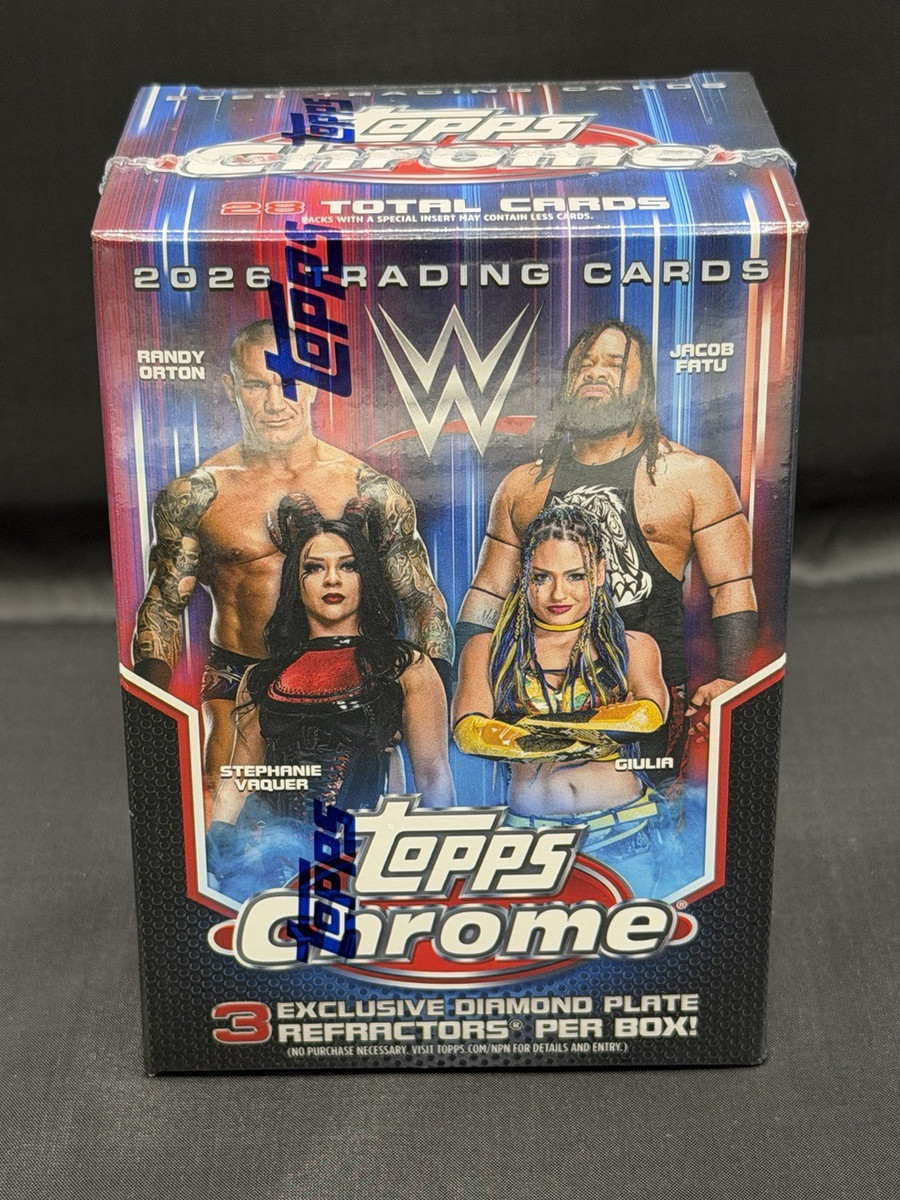 Topps Chrome WWE 2026 Trading Card Booster Box Topps Chrome WWE 2026 Trading Card Booster Box