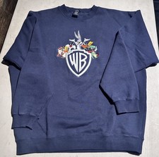 Vintage 90s Warner Bros Studio Store Looney Tunes Bugs Bunny Crewneck Sweatshirt