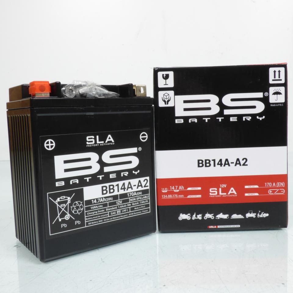 Batterie SLA BS Battery YB14A-A2 pour Quad Bombardier 200 Rally 4X2 2003-2004
