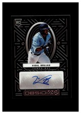 2022 Panini Chronicles Obsidian Autographs #OA-VB Vidal Brujan RC Tampa Bay Rays
