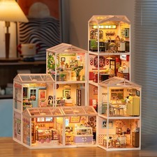Robotime DIY Miniatur Puppenhaus Bausätze Kit Mini 3D Zimmer Handwerk Spielzeug