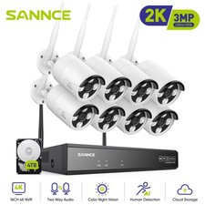 SANNCE 3MP Wireless IP Security Camera System 8MP 16CH NVR WIFI 2 Way Audio CCTV