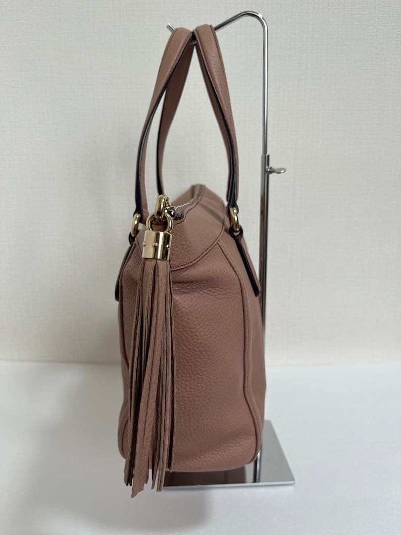 GUCCI Soho Tote Bag Pink Leather A4 Compatible Excellent Condition thumbnail 3