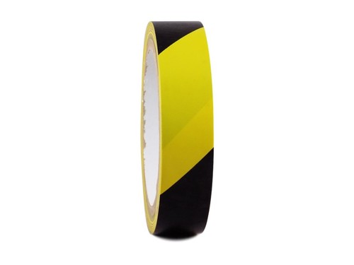 Yellow Black Hazard Warning Safety Stripe Caution Tape, 7CM (2.8 Inch) X 200 METER Non-Adhesive Barrier Tape | BOLTON