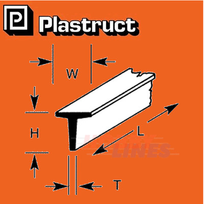 T-STANGEN ABSCHNITTE Sortiment Styrol ABS Kunststoff Polystyrol TFS PLASTRUCT