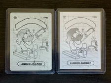 Lunch Box Leftovers BLACK PLATE & Black Print Lumber Jacked 104B B&W 1/1 LBLO 13