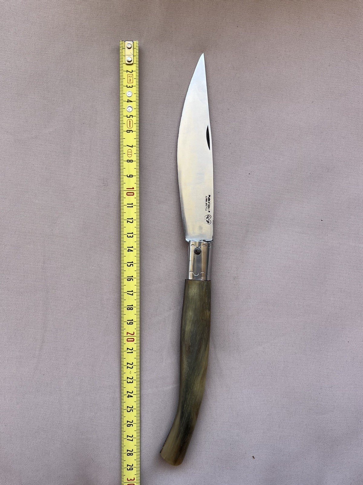 Coltello Artigianale Sardo "Arburesa" Paolo Pusceddu – Manico in Corno (28 cm)