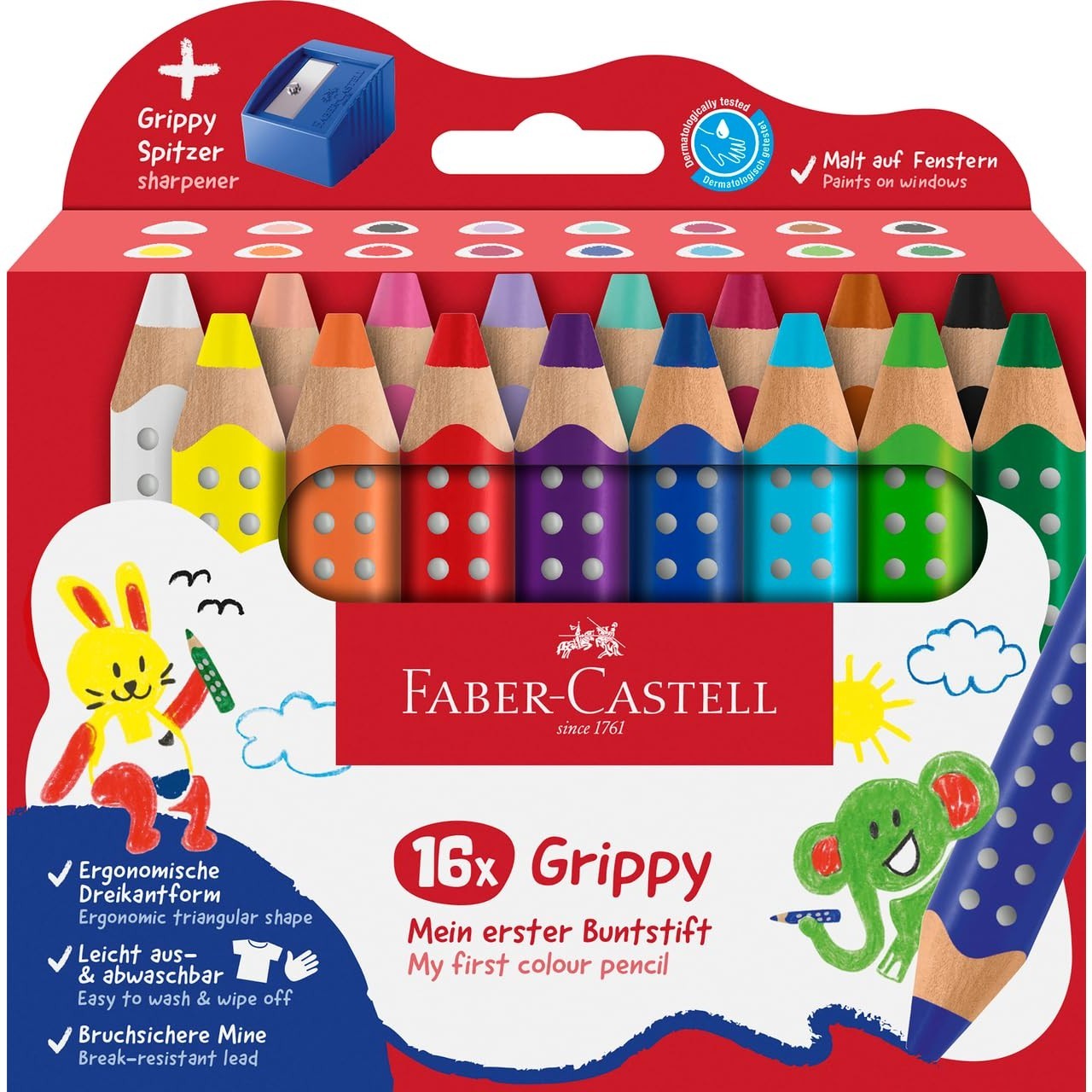 Crayons de couleur Grippy Faber-Castell pour les devoirs et dessins à la maison