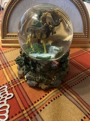 Twinkle Collectibles Musical Snow Globe Moose Featured In The Woods