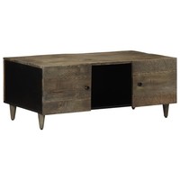 Couchtisch Hellgrau 100X54X40 Cm Massivholz Mango Couchtisch Niedrig Vidaxl