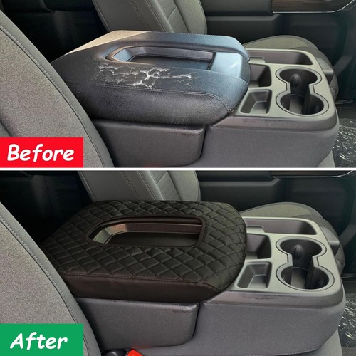 Center Console Cover Compatible with 2019-2024 2025 Chevy Silverado/GMC Black - Picture 3 of 6
