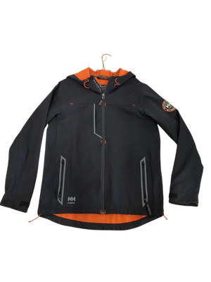 Helly Hansen Black & Orange Windbreaker Jacket - Size M