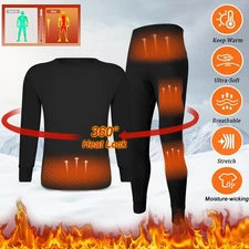 Mens Thermal Underwear Set Base Layer Long Johns Top Bottom Pants Undershirts