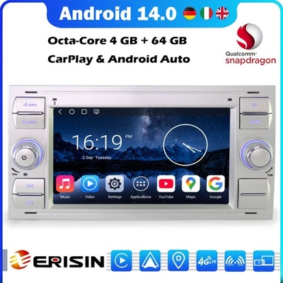 7" Android Autoradio Carplay Navi Ford S/C-Max Galaxy Focus Kuga Fiesta Transit - Bild 1 von 4