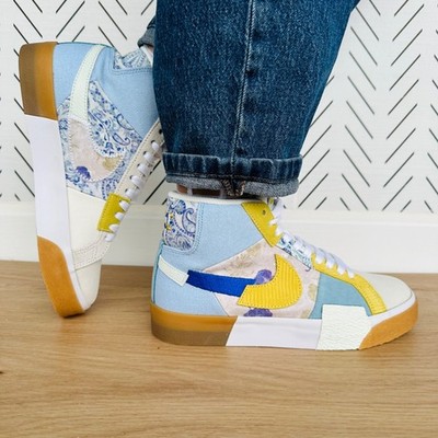  Nike SB Zoom Blazer Mid Edge PRM Womens Shoes Sz 6 Patchwork Sneaker DM0859-400