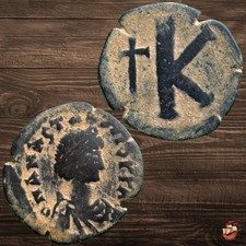 RARE Anastasius Small Module Half Follis - Constantinople (Sear 23) #T734